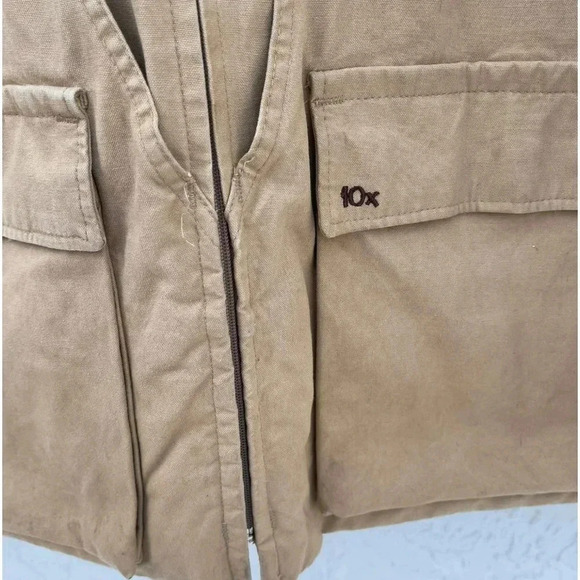 10X Mens Safari Hunting Vintage Long Sleeve Jacket Brown Sz Large - Picture 9 of 12